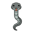 © frescostudio - Cute black mamba snake cartoon
