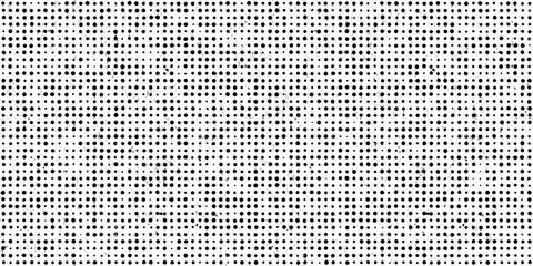 Seamless vintage distressed halftone dot background pattern. Tileable grunge black printer ink raster dots transparent texture overlay. Retro comic book or print making creative concept backdrop..