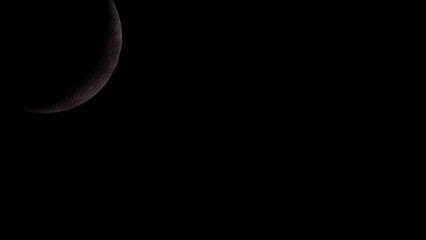 Wall Mural - Moon at dark black sky at night time lapse. Astrology or astronomy planet timelapse.