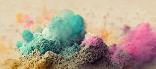 colorful powder brush texture blur background