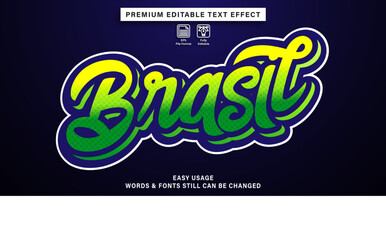 Wall Mural - editable text effect brasil