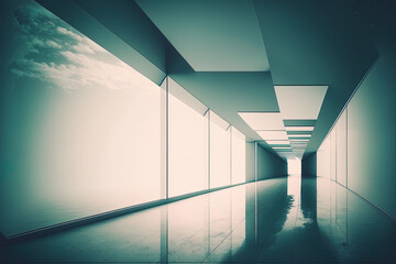 Poster - Background of abstract architecture. conceptual planning. Generative AI
