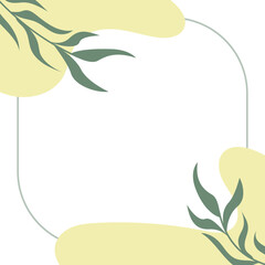  Minimalism floral leaves branch with blob background