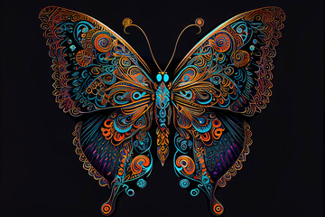 Wall Mural - butterfly ethnic ornamental ornaments painting