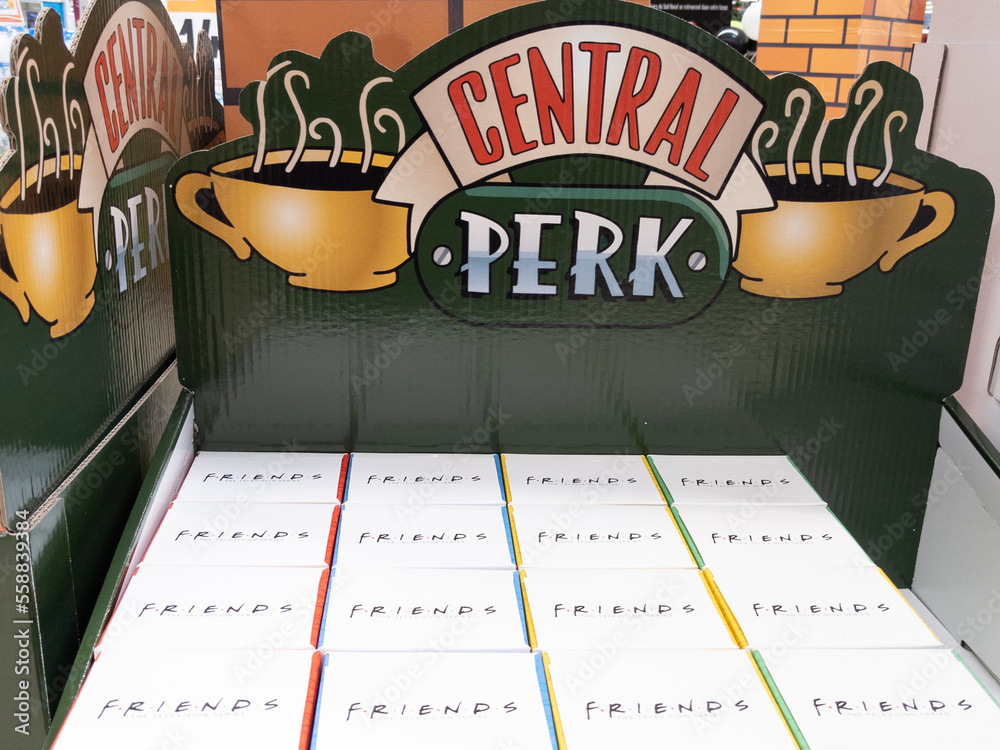Foto de Stock Central Perk cafe logo text and brand sign of us american ...
