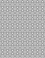 Wall Mural - Black and white seamless pattern for coloring book