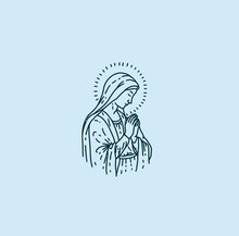 HESE HIGH QUALITY MOTHER MARIA VECTOR FOR USING VARIOUS TYPES OF DESIGN WORKS LIKE T-SHIRT, LOGO, TATTOO AND HOME WALL DESIGN