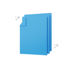 Poster - 3d rendering blank document icon object
