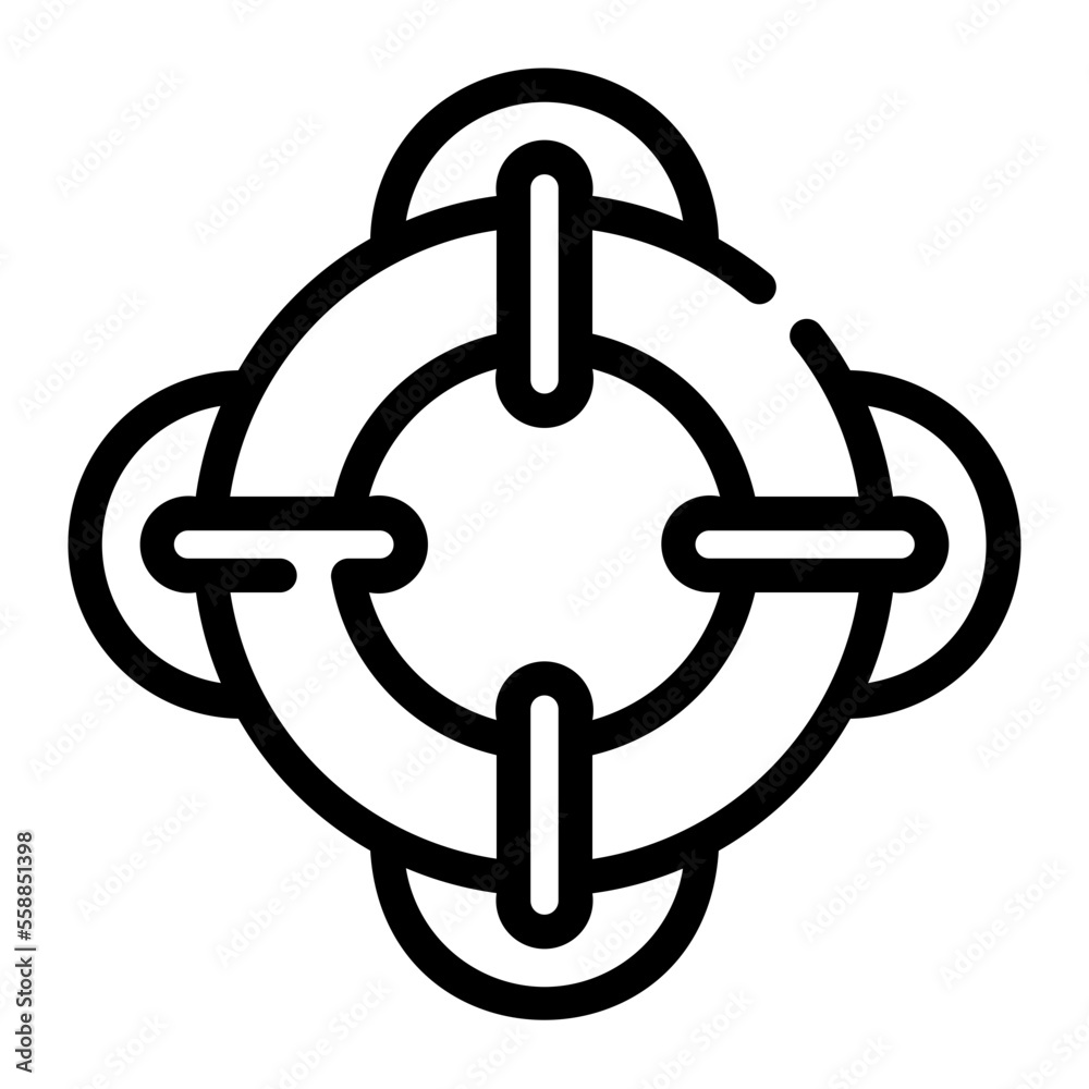lifebuoy line icon