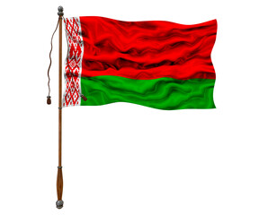 National flag of Belarus. Background  with flag of Belarus.