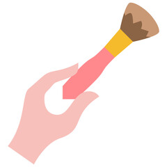 Sticker - put on makeup flat icon