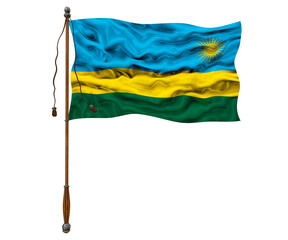 National flag of Rwanda. Background  with flag of Rwanda.