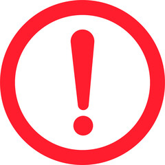 Poster - Warning message concept represented by exclamation mark icon. Exclamation symbol in circle.