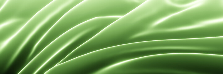 Wall Mural - Green abstract wave background.
