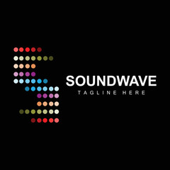 Wall Mural - Sound Wave Logo, And Sound Tone Vector Icon Template Music Brand Product