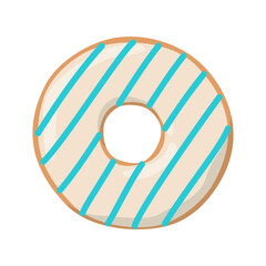 Vector doughnut isolated on white background