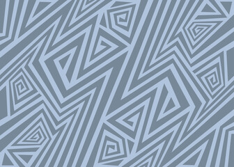 Poster - minimalist background with abstract geometric and curly lines. simple aztec ornament