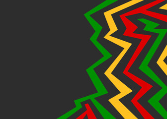 Poster - abstract background with colorful geometric and zigzag lines pattern and with some copy space area