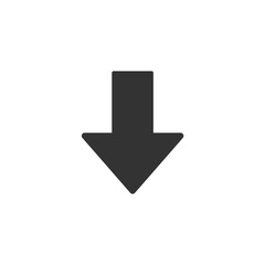 Poster - Down arrow icon. Multimedia symbol modern, simple, vector, icon for website design, mobile app, ui. Vector Illustration