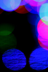 Poster - abstract colorful bokeh background with lights