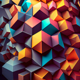 Fototapeta Londyn - Background of olourful geometric shapes