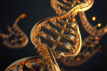 Wall Mural - Digital illustration about DNA.