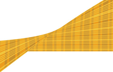 Poster - yellow shapes and lines wavy isolated on white background