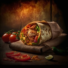 Wall Mural - Very delicious vegetable chicken roll