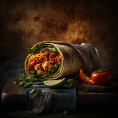 Wall Mural - Very delicious vegetable chicken roll