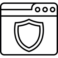 Canvas Print - browser shield icon