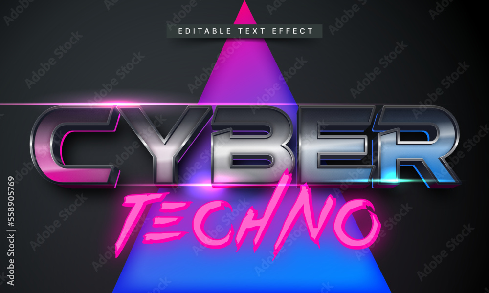 Futuristic Sci Fi Text Effect Mockup Stock Vector | Adobe Stock