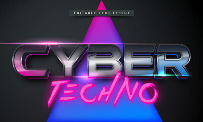 Poster - futuristic sci fi text effect mockup
