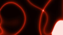 Glow Red Light Curve Spline Animation. Beauty 2D Computer Rendering