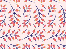 Vintage Floral Background. Seamless Vector Pattern For Design And Fashion Prints. Flowers Pattern 