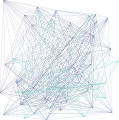 Wall Mural - An abstract transparent node network connection background image.
