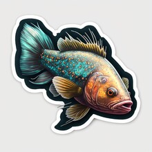 
Fish, Sticker