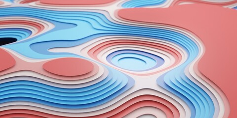 Abstract topographic landscape. Colorful three dimensional creative terrain. 3d rendering background illustration.