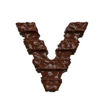 Chocolate. capital letter v