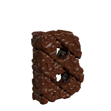 Chocolate symbol turned to the right. letter b