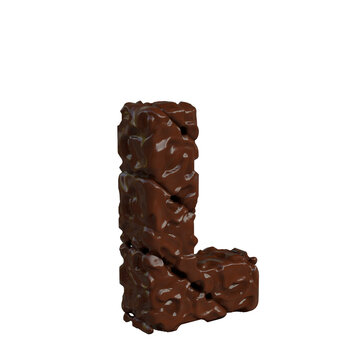 Chocolate symbol turned to the right. letter l