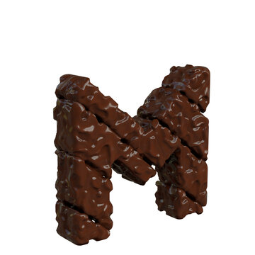 Chocolate symbol turned to the right. letter m