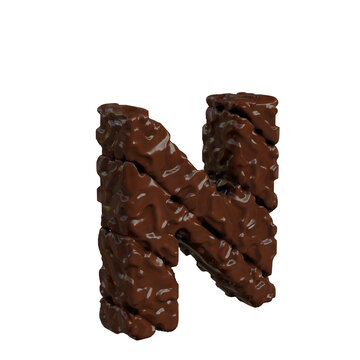 Chocolate symbol turned to the right. letter n