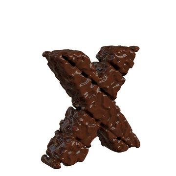 Chocolate symbol turned to the right. letter x