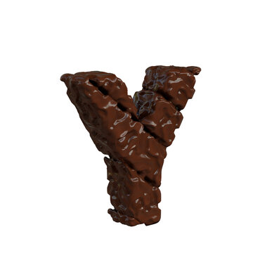 Chocolate symbol turned to the right. letter y