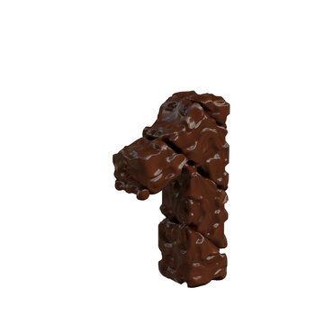 Chocolate symbol turned to the right. number 1