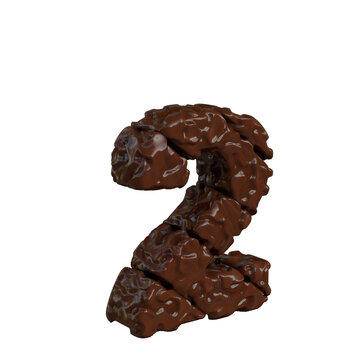 Chocolate symbol turned to the right. number 2