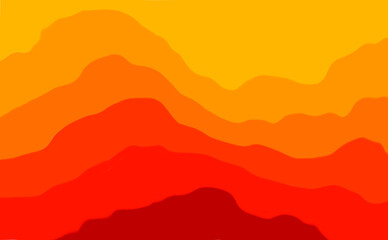 Poster - orange gradient abstract wave background