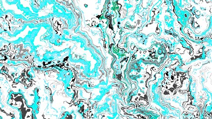 Wall Mural - Abstract colorful marble texture background. Black, white and green color mix together, modern illustration backdrop