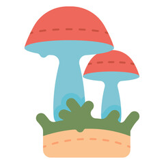 Wall Mural - mushrooms illustration