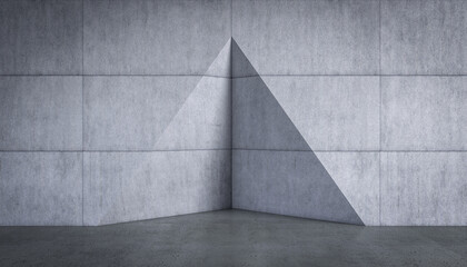 Wall Mural - abstract concrete architecture with triangular niche.